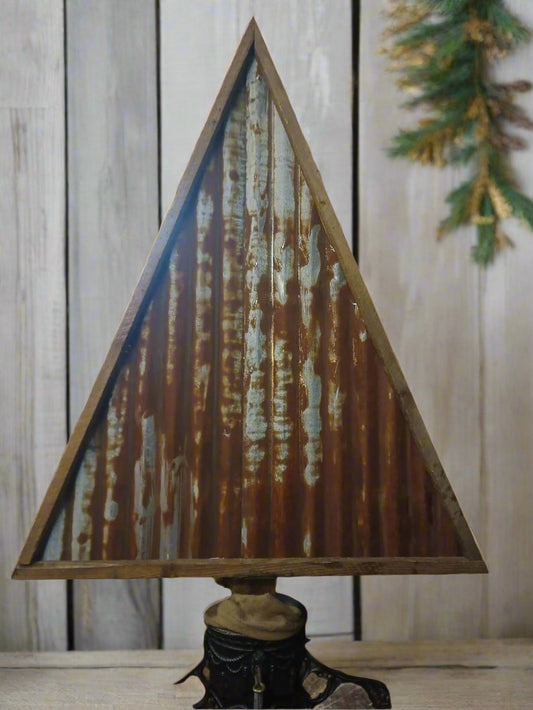 Christmas Tree reclaimed Barn wood and Metal (stand not included )